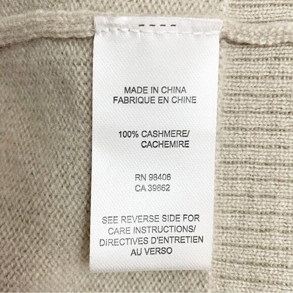 Theory Royal Cashmere Cowl Neck Sweater Light Tan Jumper Turtleneck Size Small - Picture 12 of 15